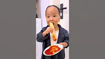 It Turns Out That His Dipping Sauce Is Spicy#cutebaby#funny#vlog#parenting