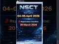 NSCT 2026 | Final Dates You Must Know! ⏰