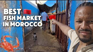 🇲🇦 No Tourists Here!  Morocco's Authentic Fish Market in Larache 🐟