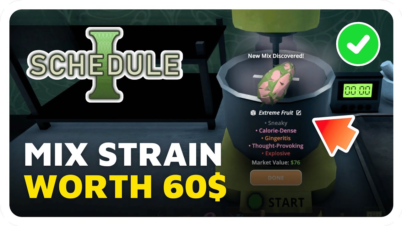 How To Mix a Strain Worth At Least $60 in Schedule 1 (Quick Guide