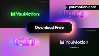 Futuristic Colorful Logo Logo Reveal For AE/PR — Free Pack