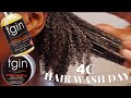 4C HAIR WASH DAY ROUTINE | ft TGIN #BLACKOWNED