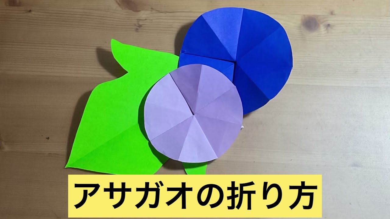 折り紙]朝顔(アサガオ)の折り方 origami morningglory - YouTube