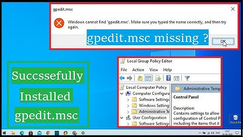 gpedit.msc windows 10 missing. Fix