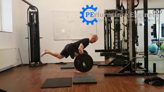 Single Leg Barbell Bent Over Rows