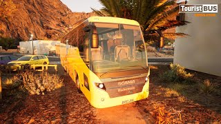 Scania Touring HD 12.1 | Airport Shuttle Bus | Tourist Bus Simulator | Embark at dawn screenshot 4