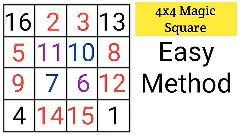4x4 magic square | 4 by 4 magic Square | magic square | magic square 4x4 | Maths magic tricks