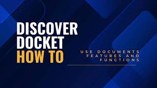 Discover Docket: How to Use the Documents Tab – Copy, Move, Share, Delete, and AI Actions