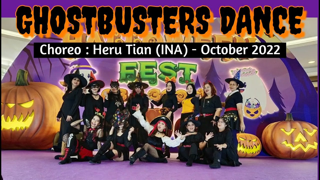 GHOSTBUSTERS DANCE Line Dance Demo by Chika & Friends Class YouTube