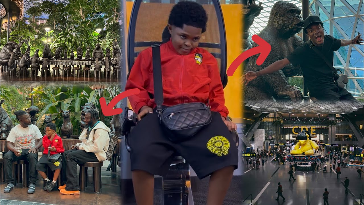 Aboske Started Stealing Show😳Hamad Int.Aiport Gunshot,Naamuney & Raskel Couldn’t Believe their👀👀