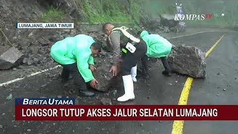 Longsor Tutup Jalur Lumajang Malang, 4 Titik Diterjang Material Batu & Lumpur