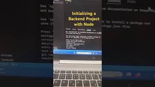 Initializing a Backend project with Node JS #webdevelopment #backend #nodejs