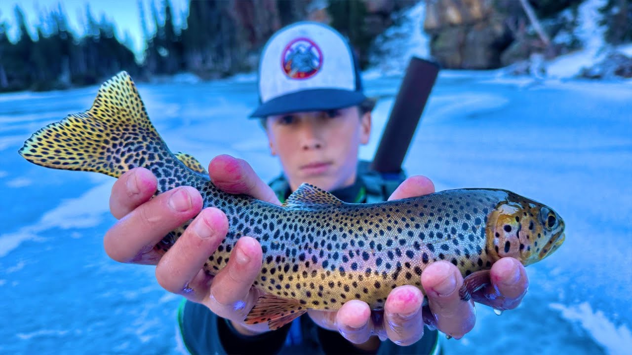 Подледная рыбалка на ТРЕХ ОЗЕРАХ: ловля ТРЕХ ВИДОВ РЫБЫ ЗА ОДИН ДЕНЬ! (Большой шлем Скалистых гор)