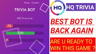 HQ TRIVIA BOT ANSWER | BEST ACCURACY 100% | FAST BOT WITH FAST ANSWERS | FREE BOT ANSWER 2021