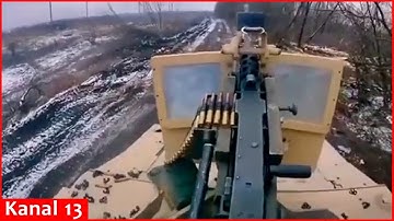 "Azov" fighters subject Russians to intensive fire at close range with "M2 Browning" machine guns