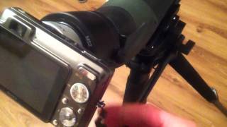 Digiscoping setup with Sony W300 and VAD-WF adapter