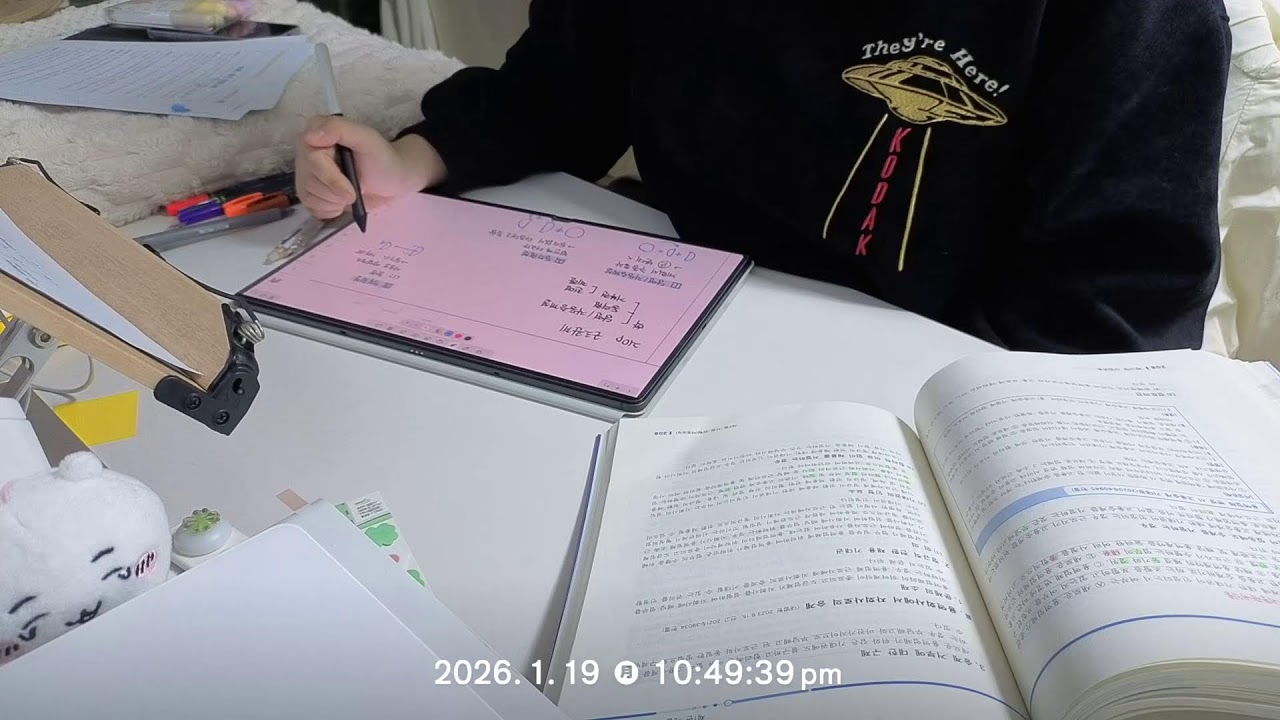 [260119] study with me 🎄 brown noise ₊˚⊹ᰔ