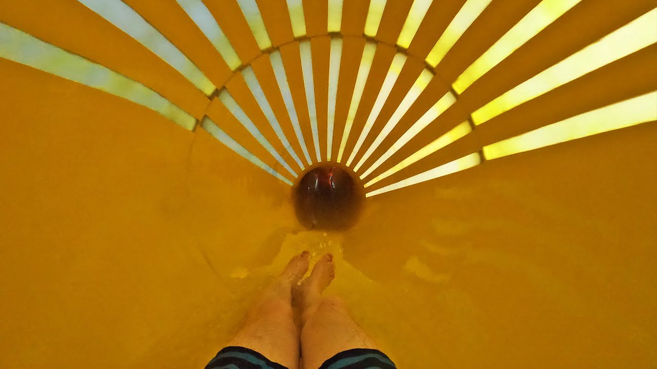Yellow Effect Water Slide at Aquapark Děčín