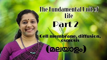 CLASS9 : THE FUNDAMENTAL UNIT OF LIFE: PART2: CELL MEMBRANE,DIFFUSION, OSMOSIS