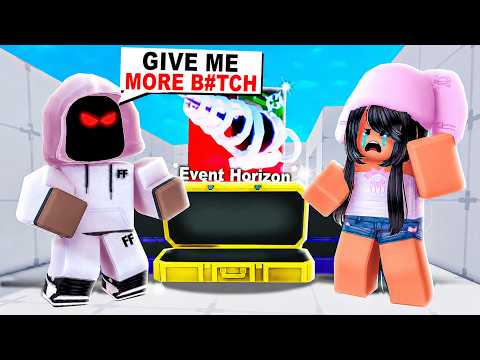 TOXIC KID BEGS FOR FREE GIFTS, SO I DESTROYED HER... (ROBLOX RIVALS MOVIE)