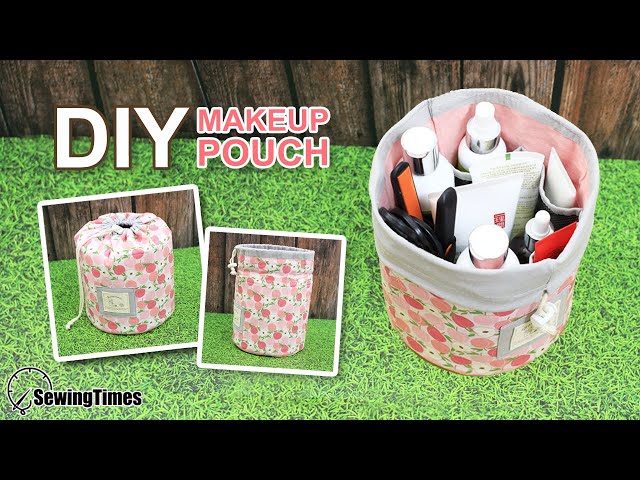 DIY MAKEUP STORAGE POUCH | Travel Cosmetic Bag Tutotial [sewingtimes]