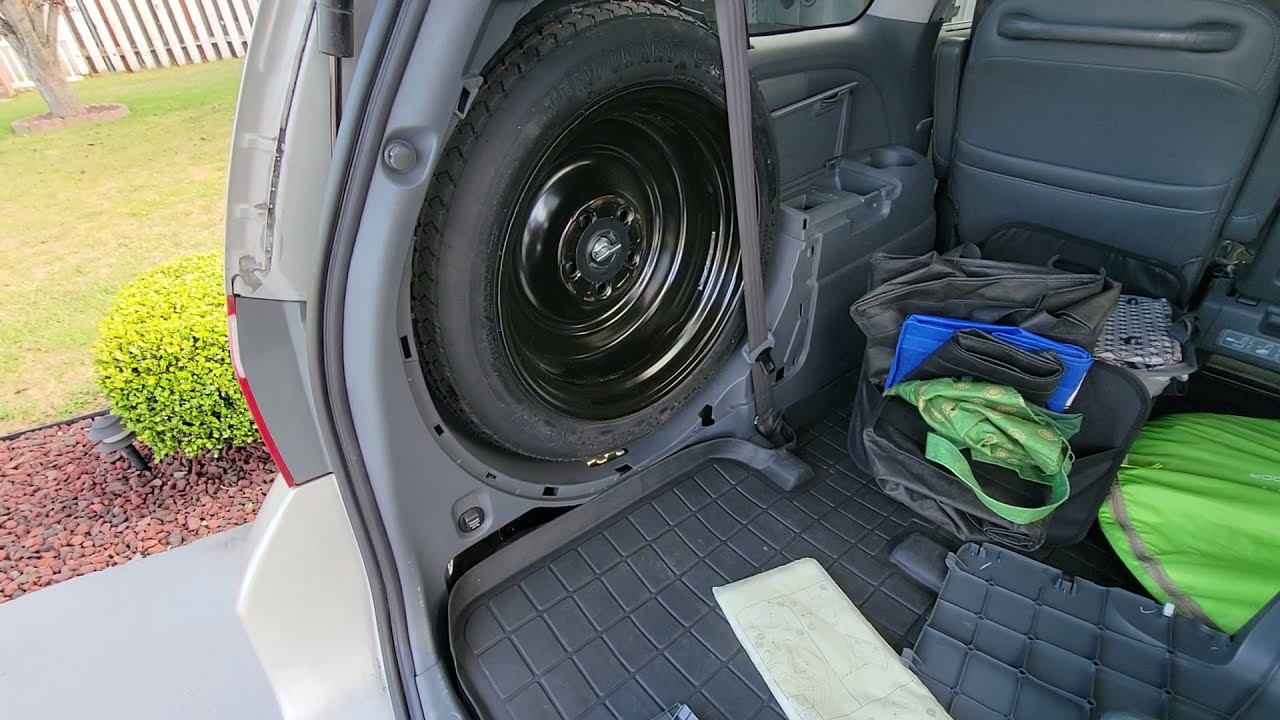 HOW TO PUT THE SPARE TIRE AND JACK BACK IN A HONDA ODYSSEY YouTube