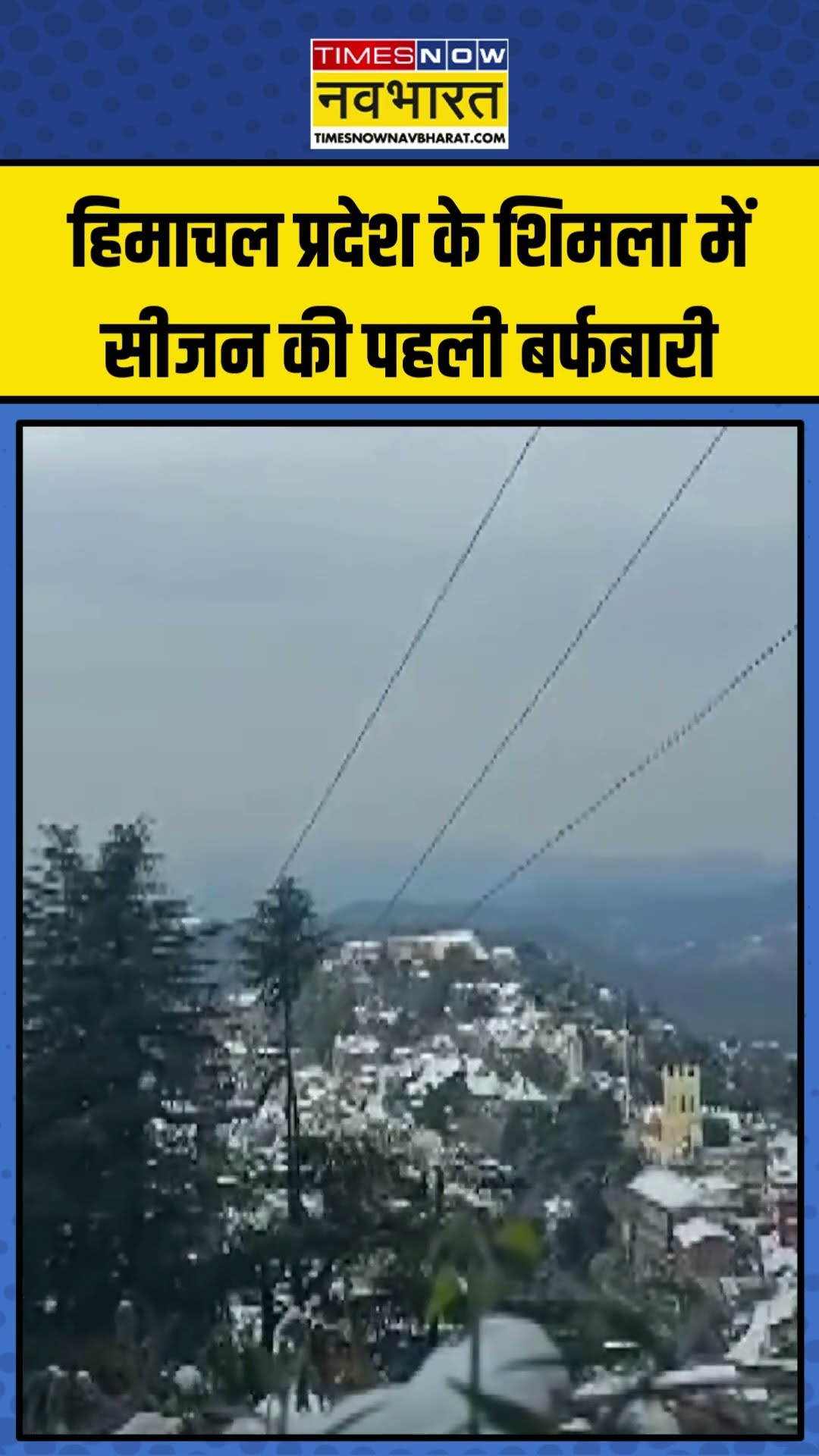 Himachal Pradesh के Shimla में सीजन की पहली बर्फबारी | #shorts #shimla #shimlanews