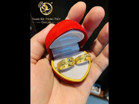 Cặp nhẫn Rồng Rồng – Phụng Phụng chầu CZ Trắng VÀNG 18K