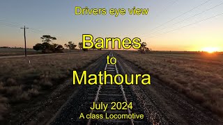 Drivers eye view, Barnes to Mathoura, July 2024