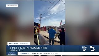 Three dogs die in residential fire in National City