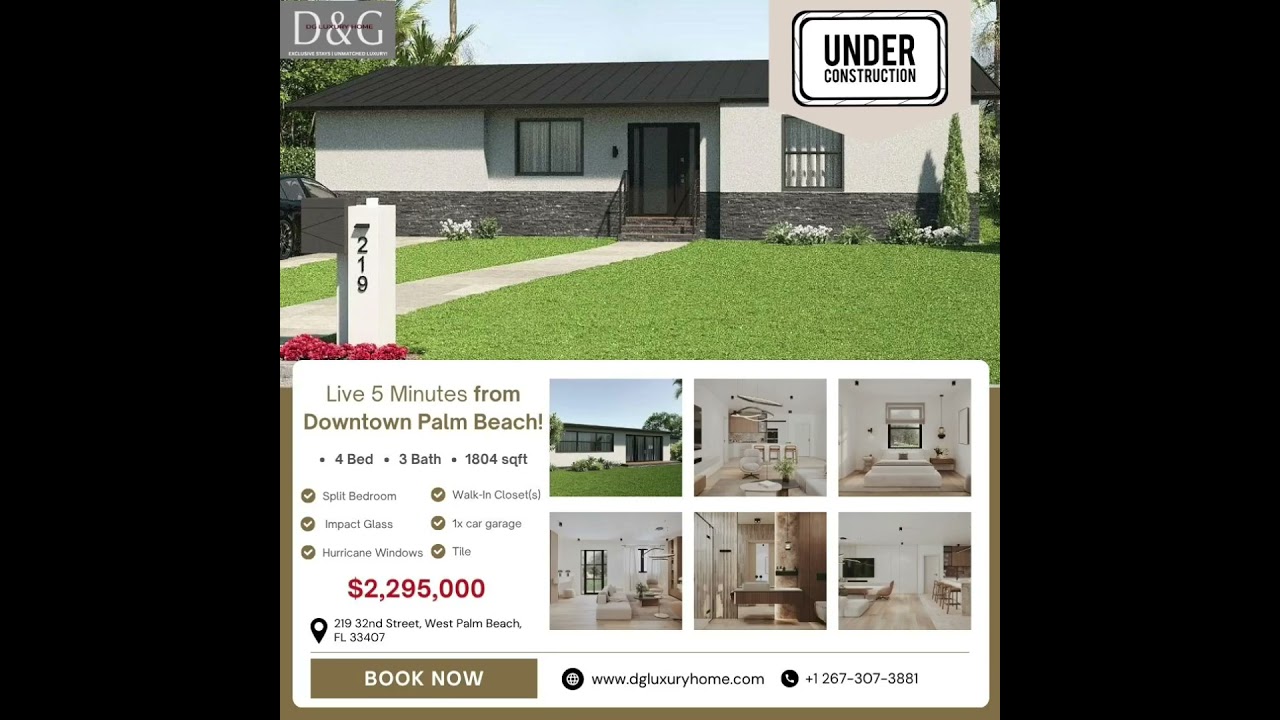 UNDER CONSTRUCTION – Only 5 Minutes from Downtown Palm Beach! 🌴 