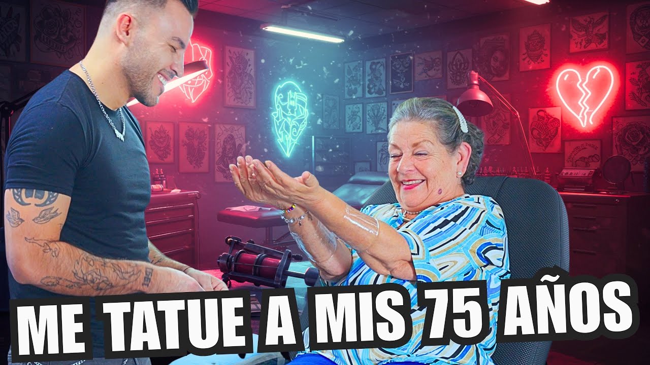 Mi madre cumplió su sueño al tatuarse a los 75 años.