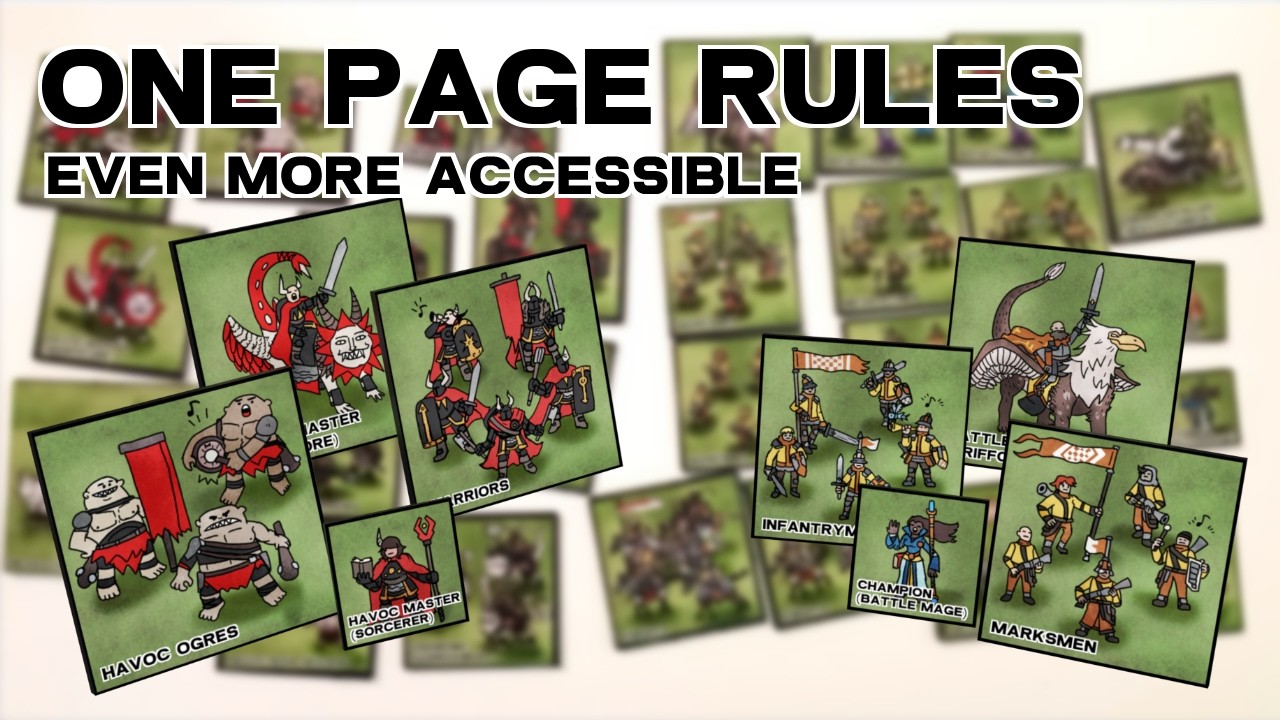Making wargaming easy - One Page Rules on epic scale