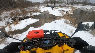 Stels Leopard и РМ-650 Зимний выезд на квадроцикле. GoPro 8