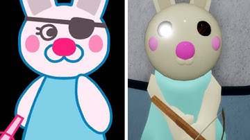 ROBLOX PIGGY NON INFECTED BUNNY ALL animation JUMPSCARES COMPARISON SIDE BY SIDE