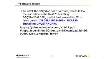 DXA120 DAQSTANDARD Install and Manual LInks