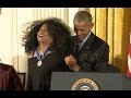 Hair Flys As Diana Ross Awarded Medal Of Freedom