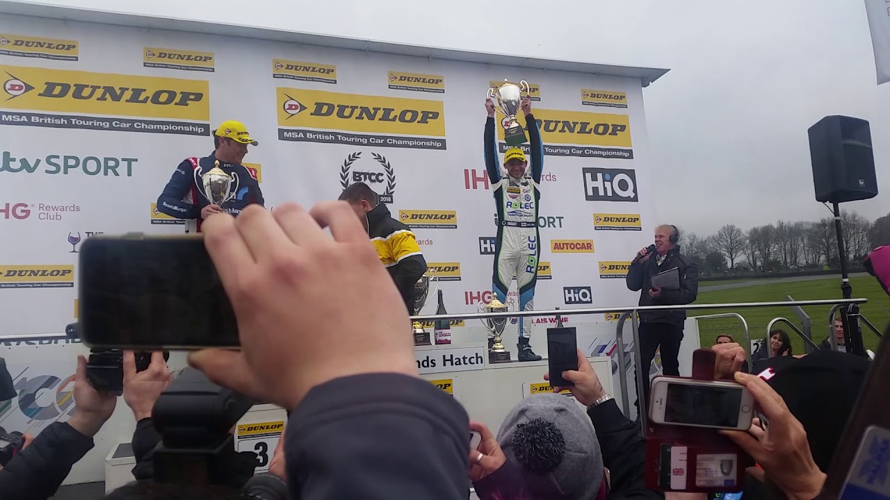 BTCC 2018 Round 2 Jake Hill podium