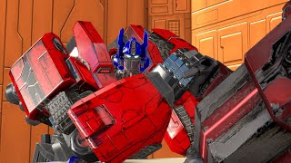 Optimus Prime Bodies Warpath In Arm Wrestle