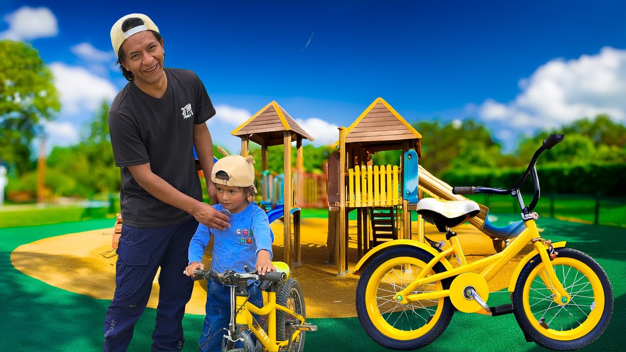 Salí ala ciudad con JUANITO a  arreglar su bicicleta 