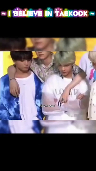 Jungkook removing Yoongi's hand from Taehyung's shoulder to stop him from touching Tae's hand 😭✋😏