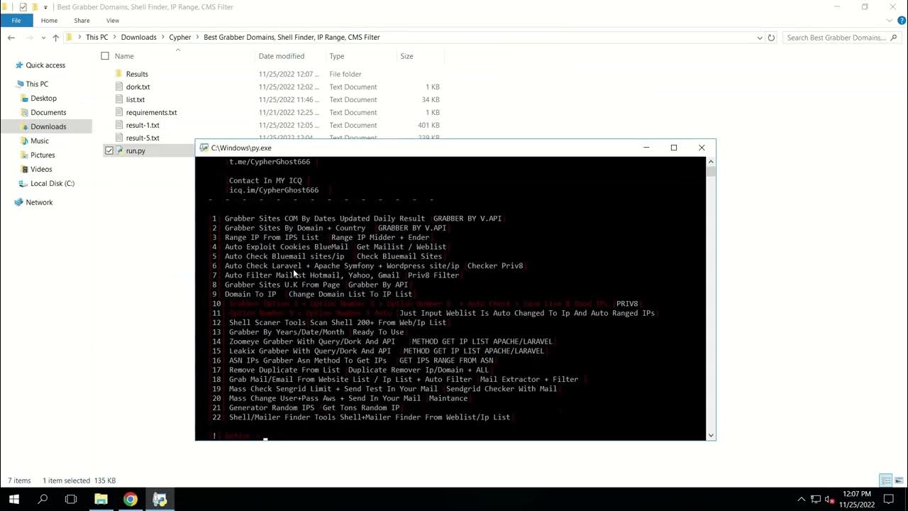 Grabber Sites, Shell Finder, Mail List Grabber, CMS Filter, Leakix and ...