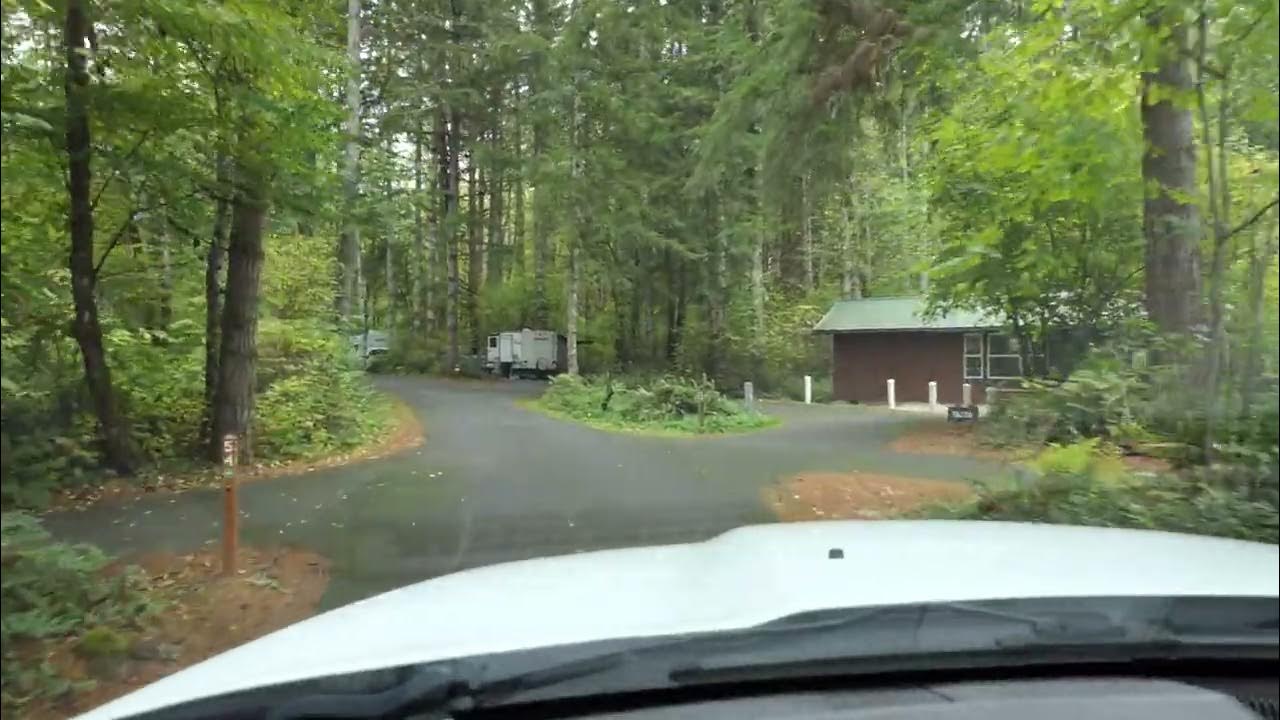 2021 Mossyrock camping, drive into Ike Kinswa campground 02 YouTube