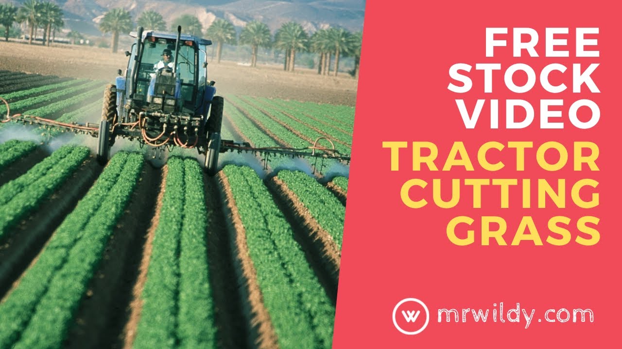 Stock video of tractor cutting grass in the field [Free to Use] YouTube