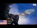 Us helicopter door gunner fires a powerful gau21 machine gun on an mh60s knighthawk