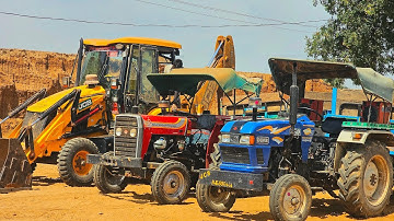 JCB 3dx Eco Loading Tractor Stuck in Deep Mud Eicher 380 Massey 241 New Mahindra 475 | Jcb Tractor