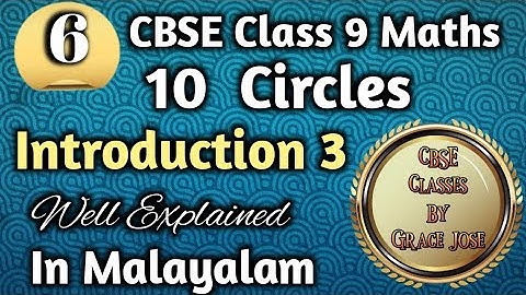 Introduction 3 CBSE Class 9 Maths Chapter 10 Circles In Malayalam/CBSE Classes By Grace Jose