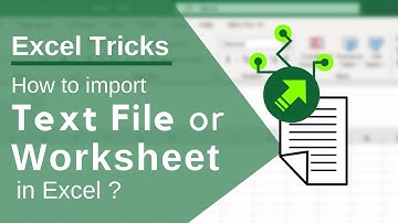 How To Import A Text File Or Worksheet In Excel ?