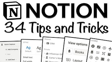 34 Unique Notion Tips and Tricks [Notion Tutorial] ✨💻