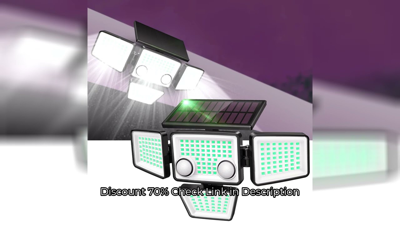Solar Outdoor Lights - 3000LM 188 LED Motion Sensor Lights Solar Flood Security Lights for Backyard